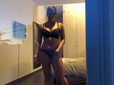 Hannah Brooks teasing peeping tom gif