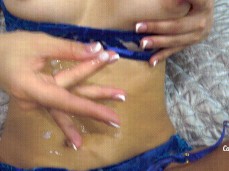 #cum on belly #cum play #finger licking gif