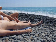 beach handjob gif