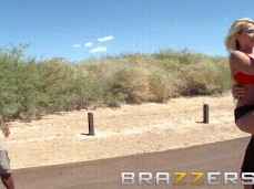 Madison Ivy kissing coach on open road gif