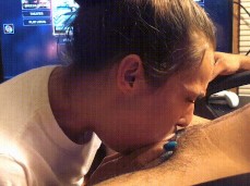 Just A Quick Deepthroat gif