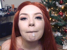 Missbanana swallow gif