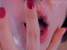 #cum mouth #cumplay gif
