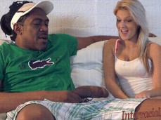 Hope Harper is shocked at the size of Dredd's massive  cock gif