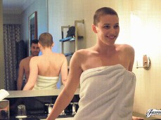 #shaved head girl #riley nixon anal gif