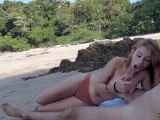 beach cumshot gif