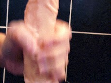 wanking a dildo gif