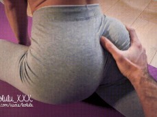 THANK YOU FOR 2017! Yoga Pants, Deepthroat, Hard Fuck and Huge Load on Body gif