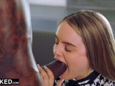 She sucks his big dick gif