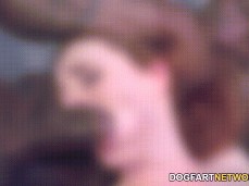 Abbey Rain gets two Big  Cocks to Handle gif