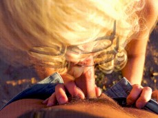 girl do the work of getting cum out of his boy gif