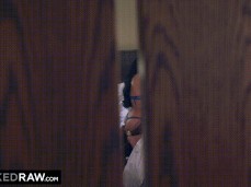 on Alex Coal through barely open door gif