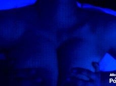 Condom Titfucking at night gif