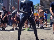 latex gimp cums in public gif