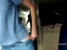 DOUBLE CUM IN MOUTH FOR CUTIE TRAVELER IN TRAIN gif