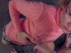 Brittany Lynn POV librarian facial gif