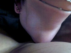 Respect to this girl! She is seriously determined to swallow his cock! gif