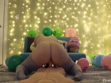 Fat Ass Rides Dildo Good gif