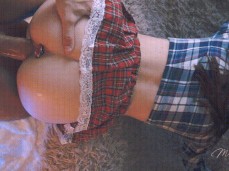 Fucked on the Couch Schoolgirl with the best Figure gif