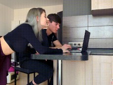 Eva Elfie fucked next to gaming boyfriend gif