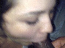 cute brunette  sucking big  balls gif
