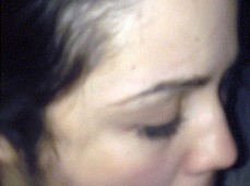 cute brunette sucking HUGE bbc gif