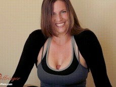 Laughing with a dick under the bra. gif