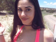 roadside Blowjob & facial HOT Latina babe gif