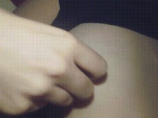 YOGHURT PLAYING WITH HER PINK NIPPLES gif