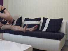 strapon over chastity gif