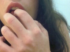 sexy girl playing with mouth gif