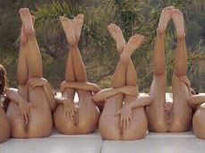 Six girls petite perky tiny small cute  asses gif