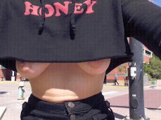 braless bike ride gif