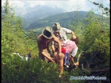 NASTY BABE GETS MOUNTAIN FUCK FEST IN THE GREEN WOODS gif