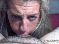 Amateur French girl devours lucky guy's dick gif