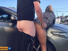 Casalaventura over the car hood in LA gif