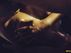 beautiful cumshot on perfect tits gif