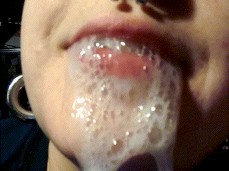 cum mouth gif