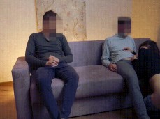 Wife sucks friend off while husband jacks off gif