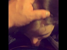 awesome girl makes a risky bj gif