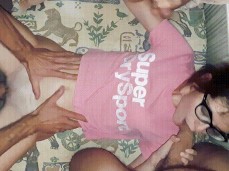 Runs Home to three Horny Guys gif