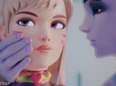 widow kissing d.va gif