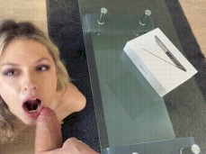 Rebecca Volpetti cumshot gif