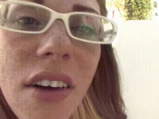 Freckles girl teasing to be anal fucked gif