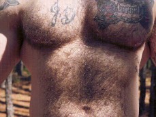 hairy muscle hunk Michael Myers naked utdoors 0839 6 gif