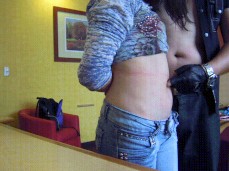 Digging in Paula's Belly Button gif