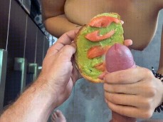 Cum on food gif