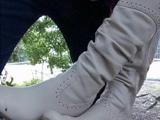 Public cum on boots gif