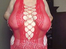 Annabel’s Red Fishnet Dress 1 gif