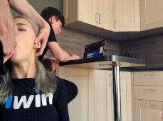 Cheating Girlfriend Cuckolds Boyfriend  7 gif